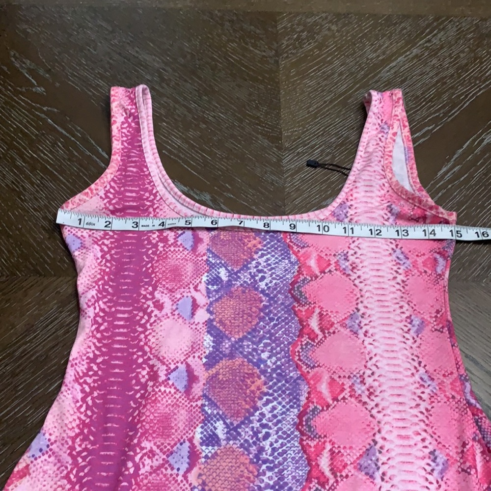 Boohoo pink snake print mini bodycon dress Size 8 - Picture 15 of 17
